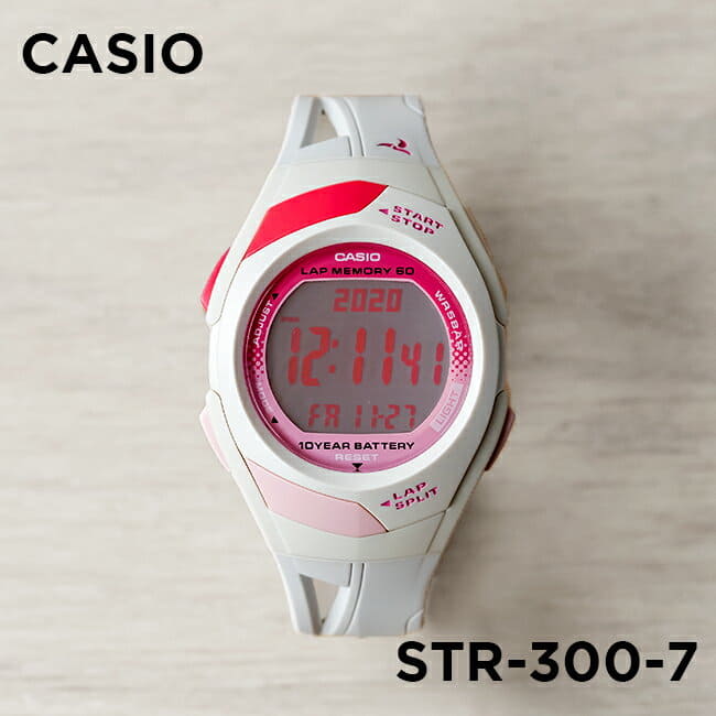 New Japanese Non Release Casio Casio Fizz Digital Str 300 7 Mens Ladies White White Pink Be Forward Store