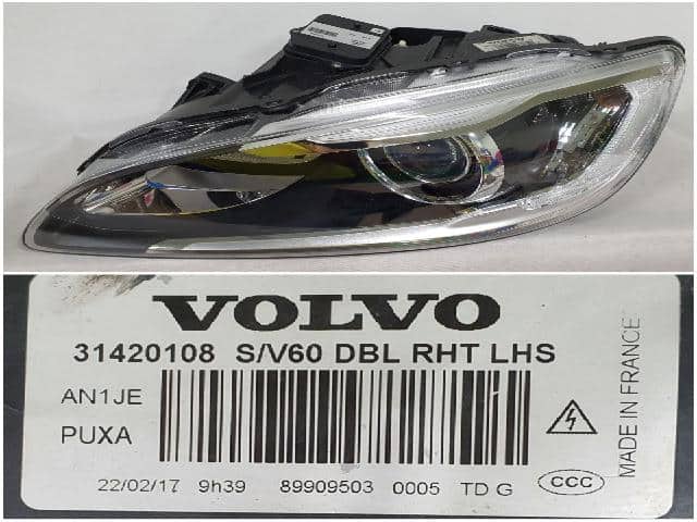 [Used] Left Headlight VOLVO S60 2017 - BE FORWARD Auto Parts