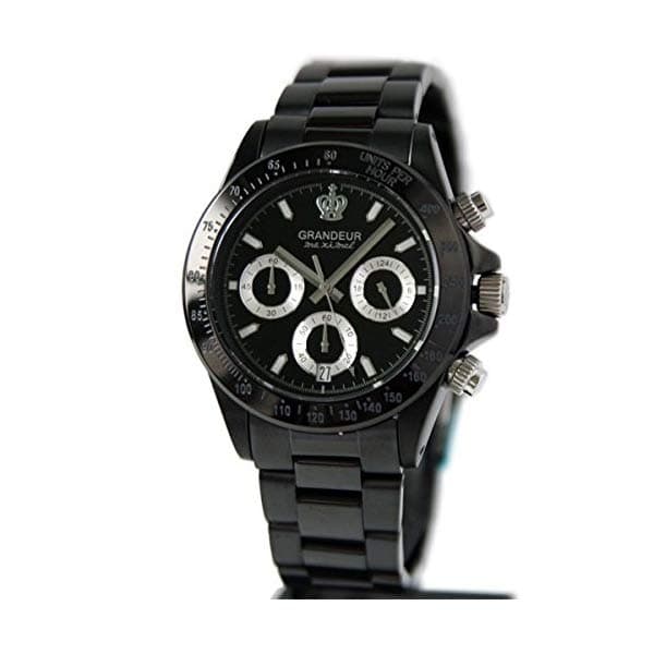 New](Grand Dole) GRANDEUR JGR005W1 mens Black IP processing