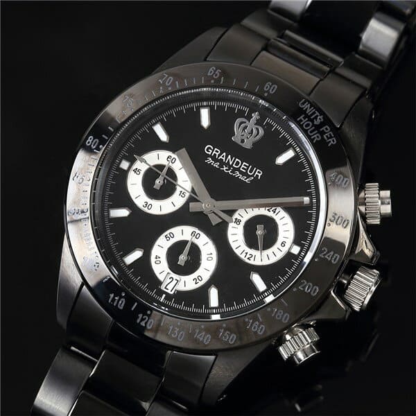 New](Grand Dole) GRANDEUR JGR005W1 mens Black IP processing