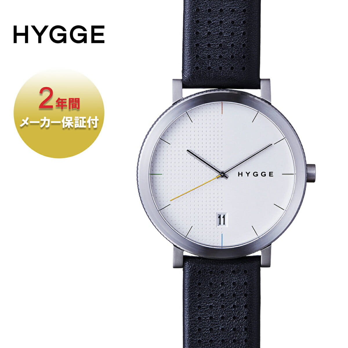 [New]It is black on an HYGGE hyugge MSL2203C(BK) mens Ladies Silver X