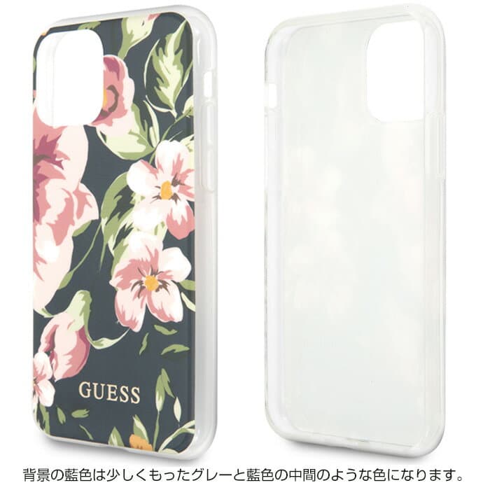 New]GUESS, official license product iPhone11 eleven case blue 