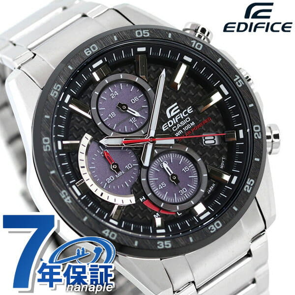 New kashioedifisukuronogurafusoramenzu EQS 900DB 1ADR CASIO EDIFICE Black clock BE FORWARD Store