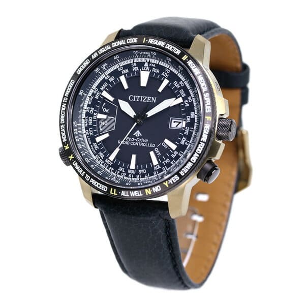 New]CITIZEN pro master Eco Drive electric wave aviation slide rule mens  CB0204-14L Citizen PROMASTER pilot Navy - BE FORWARD Store