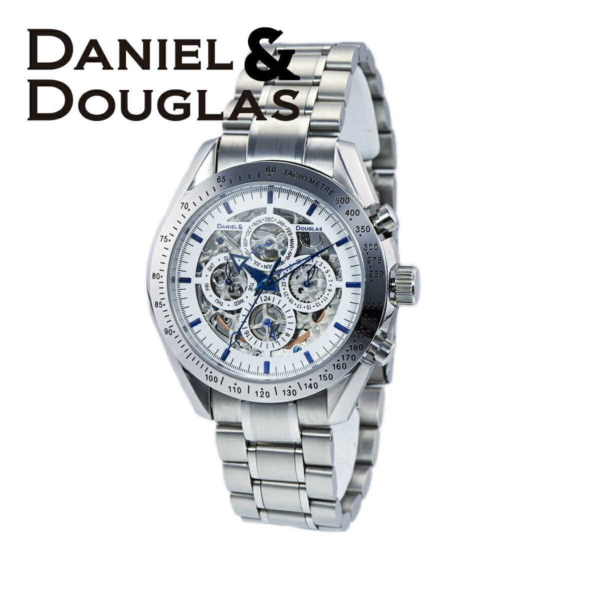 [New]All 　 article 　 　 Daniel Douglas DANIEL&DOUGLAS Daniel Douglas  DD8807-WHBL mens clock 　 Automatic winding automatic skeleton - BE FORWARD  Store
