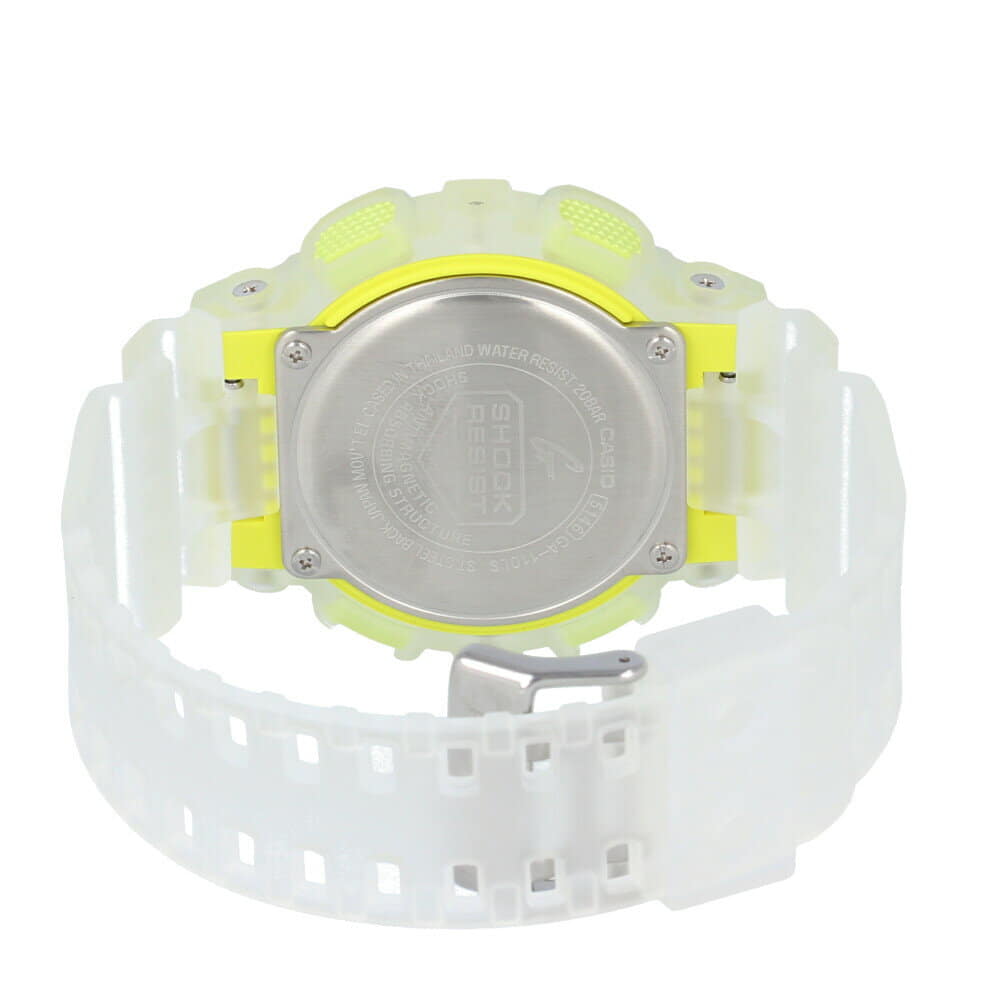 New CASIO Casio G SHOCK G SHOCK GA 110LS 7A Color Skeleton Series color skeleton series mens white yellow waterproofing BE FORWARD Store