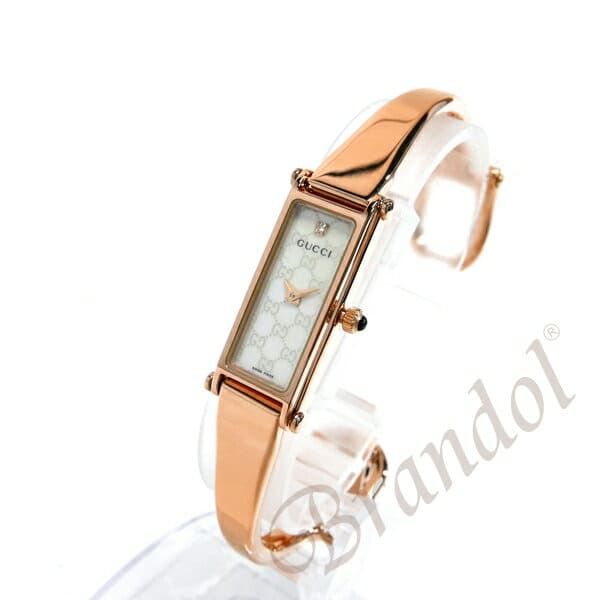 New]Gucci GUCCI Ladies 1500 Bangle watch diamond white shell X Rose Gold  YA015560 | - BE FORWARD Store