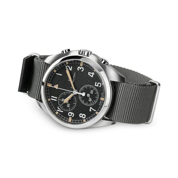 New]Hamilton Ladies Men's Swiss Chronograph Khaki Pilot Pioneer