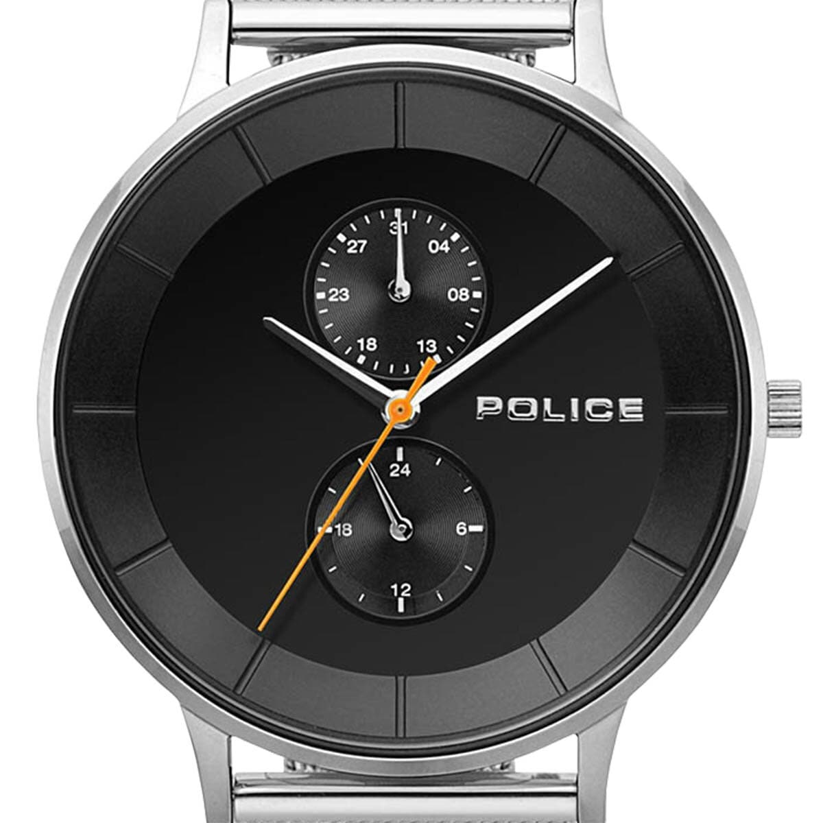 [New]Police POLICE clock mens analog Chronograph Stainless leather ...