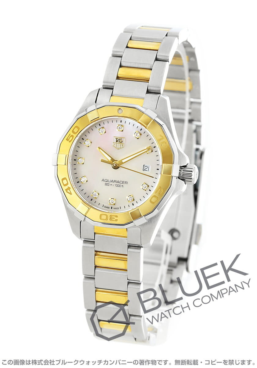 New]TAG HEUER Aqua racer 300m waterproofing diamond Ladies TAG Heuer WAY1451 .BD0922 - BE FORWARD Store