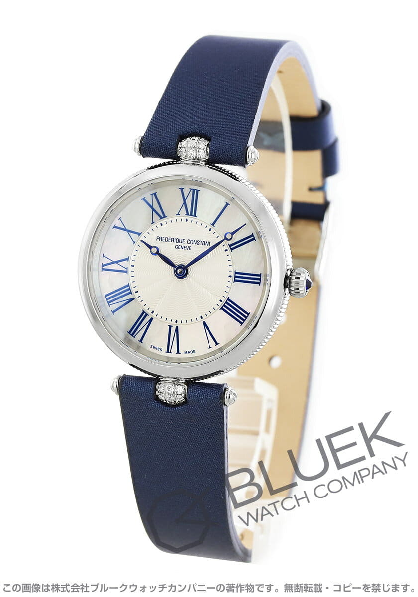 New]Frederick constant art deco diamond satin leather Ladies