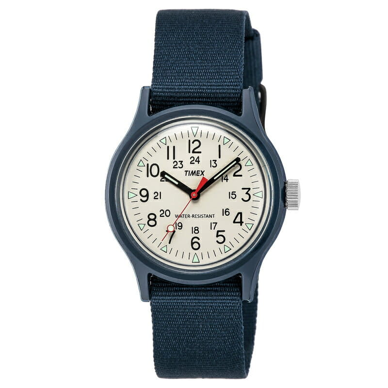 New]TIMEX original camper 36mm ivory X Navy TW2U84200 - BE FORWARD