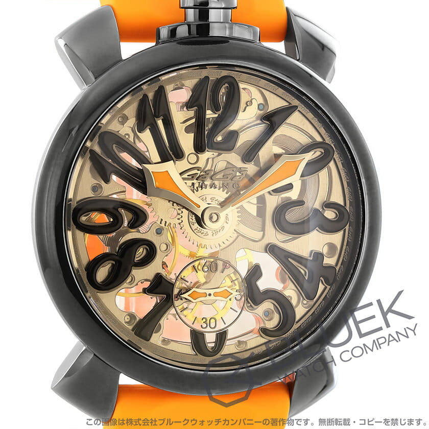 New]Ga Ga MILANO skeleton 48MM mens GaGa MILANO 5312AMB - BE FORWARD Store