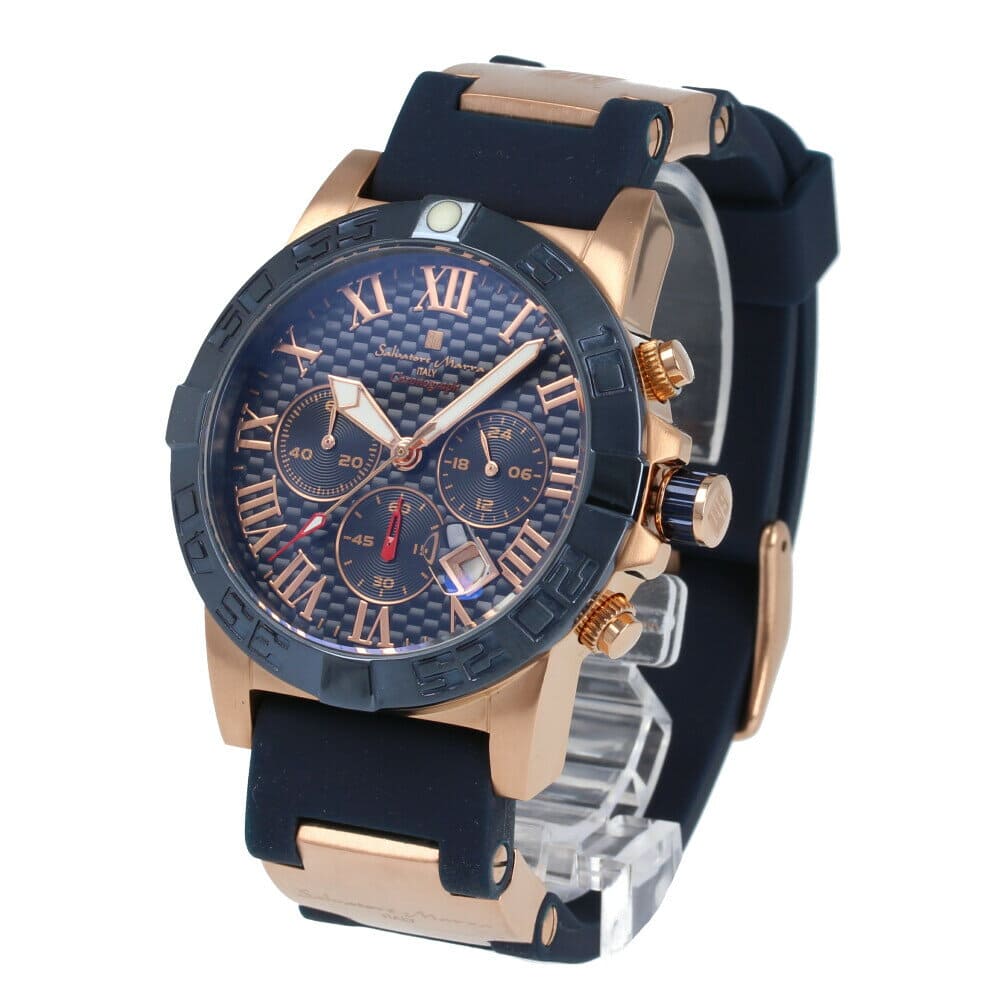 New]Salvatore Marra Salvatore Mara SM18118-PGBL Chronograph mens