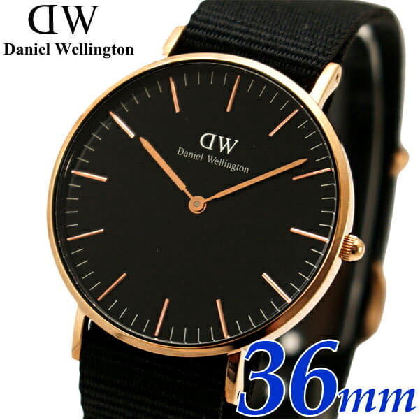 Daniel wellington classic hot sale black cornwall 36mm