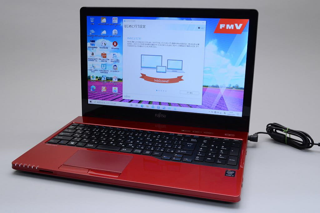 Used]Fujitsu LIFEBOOK AH AH45/W FMVA45WR ruby red - BE FORWARD Store