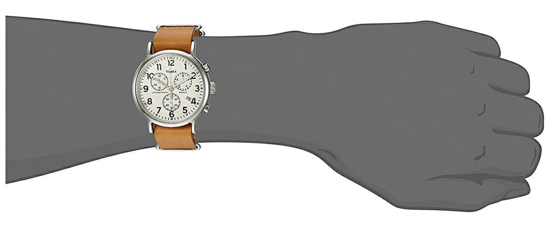 New TIMEX Timex TWC063500 week ender 40mm Chronograph unisex cream dial brown leather strap Weekender Chrono UNISEX mens Ladies direct