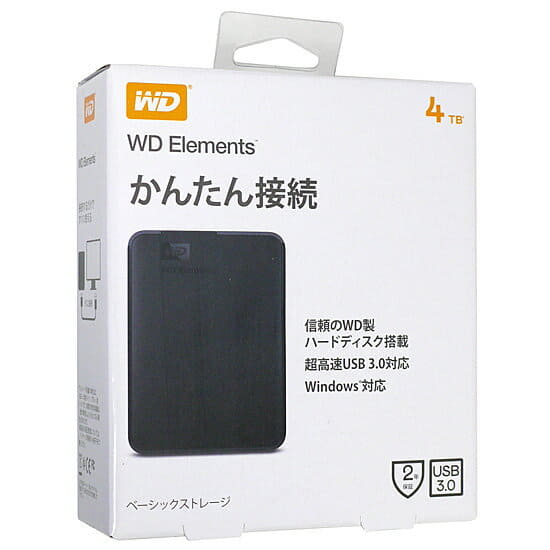 New]External HD WD Elements Portable WDBU6Y0040BBK-JESE 4TB made 