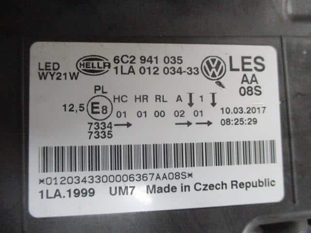 Used]VW Polo 6RCJZ Left Headlight 6C2 941 035 - BE FORWARD Auto Parts