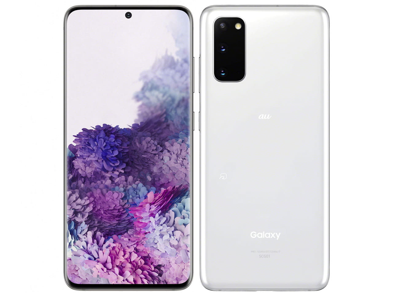 Used]SIM-Free Galaxy S20 5G SCG01 (white) for new old article SIMM 
