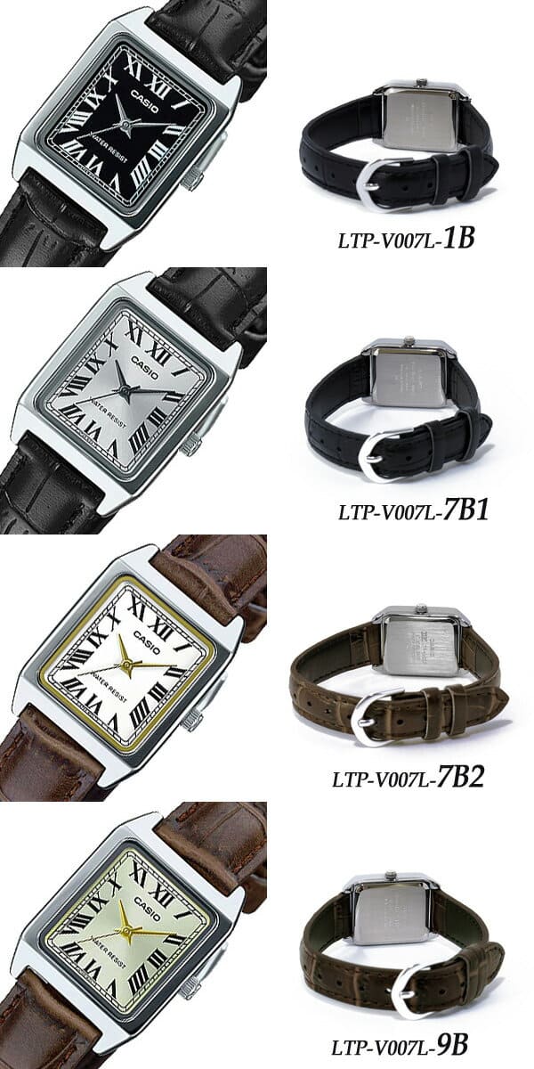 New]Ladies leather belt * * for the CASIO LTP-V007L-1B LTP-V007L-7B1 LTP- V007L-7B2 LTP-V007L-9B LADIES'STANDARD QUARTZ Casio standard quartz corner  type square case - BE FORWARD Store