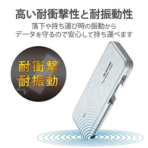 ELECOM ポータブルSSD 960GB ホワイト ELECOM ポータブルSSD 960GB