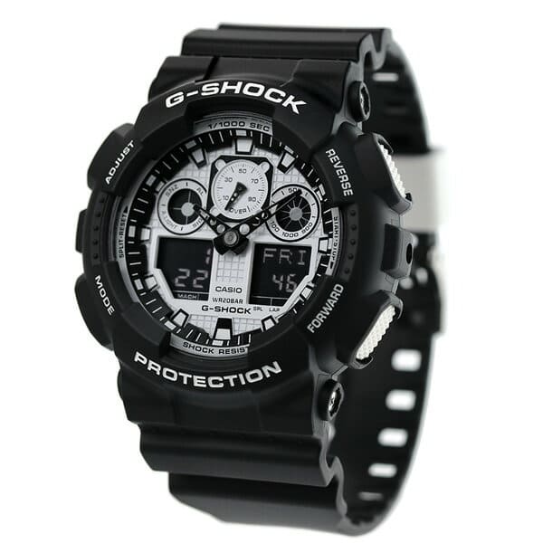 New]G-SHOCK white \u0026 Black series mens GA-100BW-1ADR Casio G-Shock Black X  white clock - BE FORWARD Store