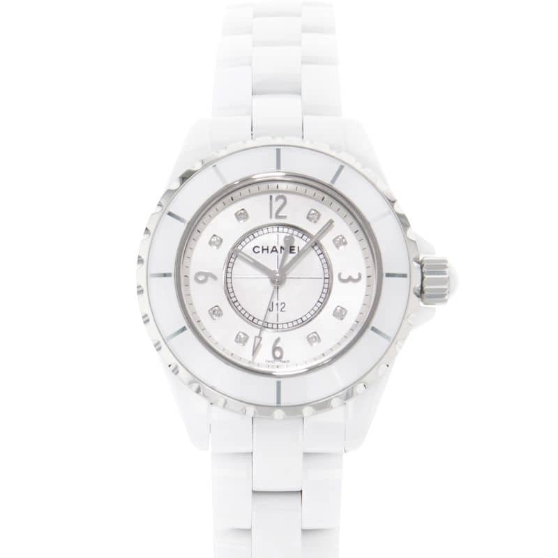 New]It is up to 30,000 yen off in Chanel J12 white ceramic 8P diamond 33MM CHANEL  J12 WHITE CERAMIC 8P DIAMOND 33MM/H2422 [Ladies] - BE FORWARD Store