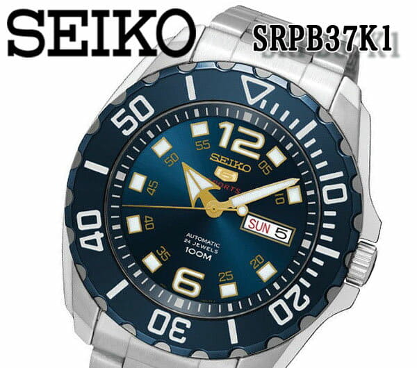 New]SEIKO SEIKO 5 Sports five mens SRPB37k1 Automatic winding automatic  Stainless recommended Silver model analog - BE FORWARD Store