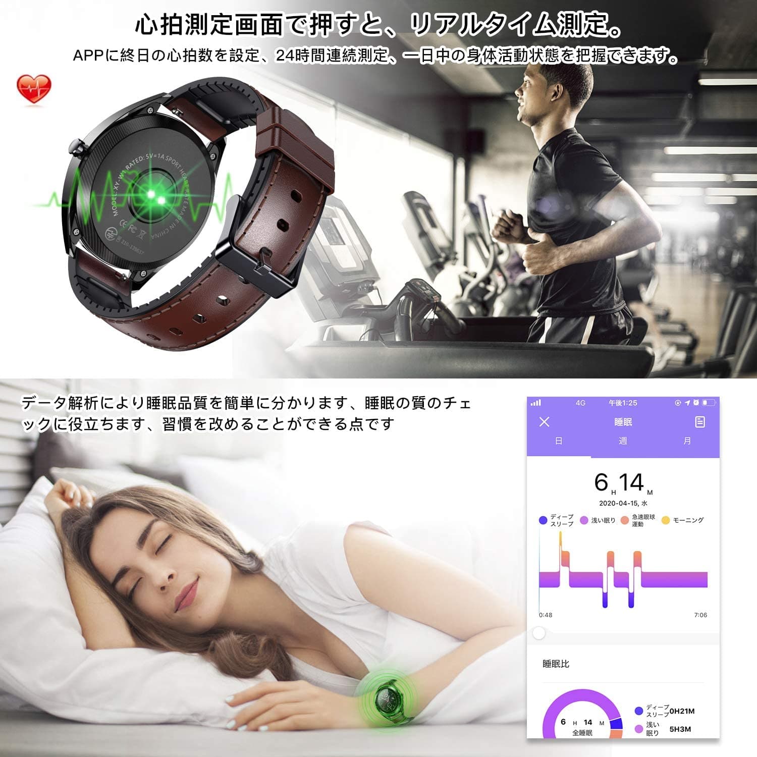 [New]GPS pedometer full touch screen 1.33 inches HD screen is stylish ...