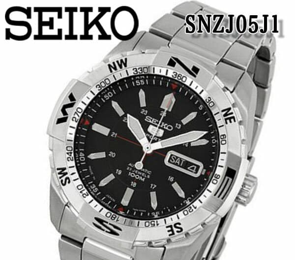 New]SEIKO SNZJ05J1 SEIKO 5 five mens Automatic winding 10 bar water  resistant see-through back Stainless is automatic - BE FORWARD Store
