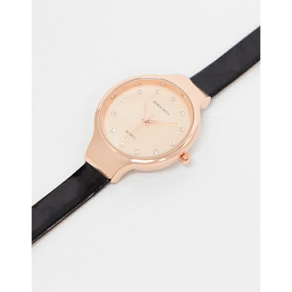 New burebusoruredisu Brave Soul watch in rose gold Black BE FORWARD Store