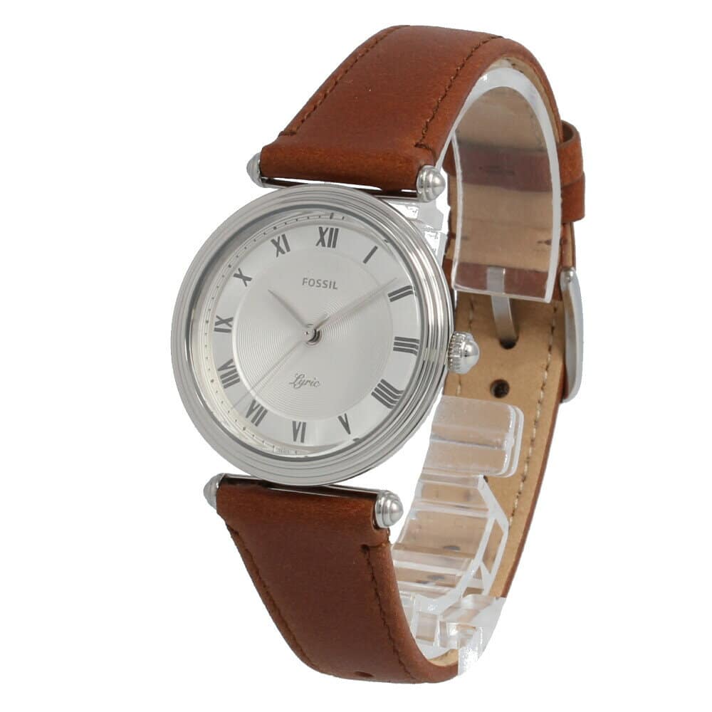 New]FOSSIL Fossil ES4706 Lyric re-Riku Ladies leather brown Stainless  Silver quartz analog - BE FORWARD Store