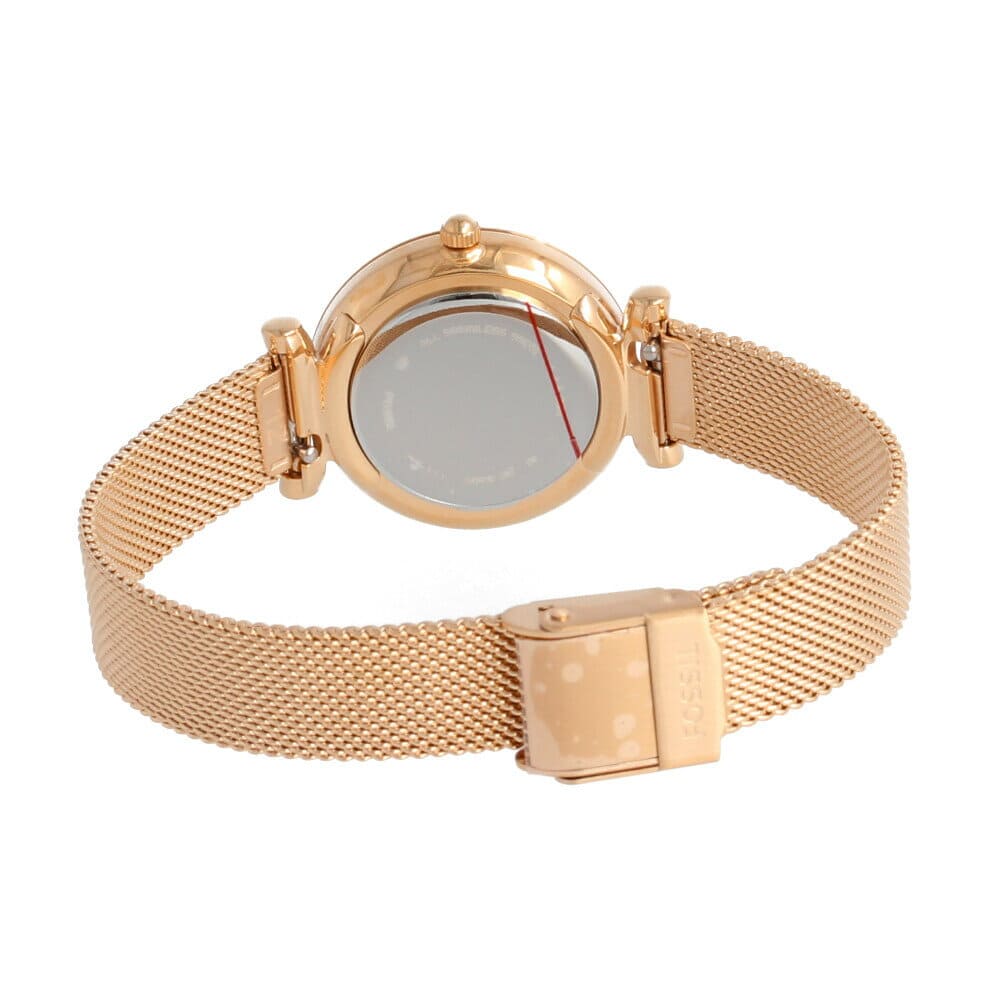 New FOSSIL Fossil ES4505 Carlie Mini Carly Mini Ladies mesh Berthelot s Gold BE FORWARD Store