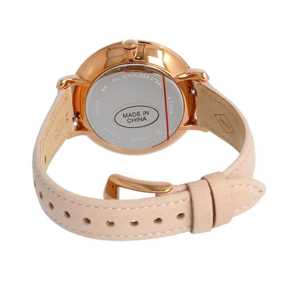 New FOSSIL Fossil ES4303 Jacqueline Jacqueline Ladies Rose Gold pink leather BE FORWARD Store
