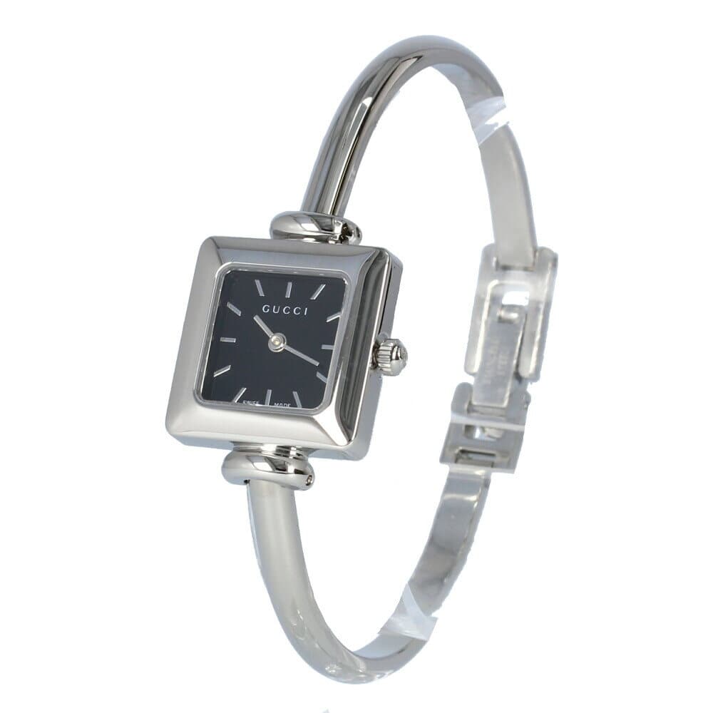 Silver Stainless square analog quartz 