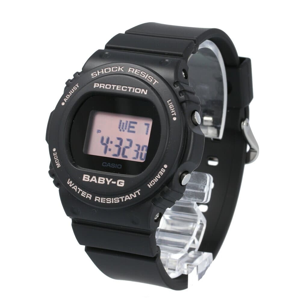New CASIO Casio Baby G BGD 570 1B Ladies round Face Black resin belt waterproofing BE FORWARD Store