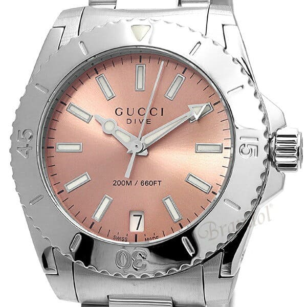 New It is Gucci GUCCI Ladies DIVE DIVE 32mm pink X Silver YA136401 until 0 59 for 1400 2 19 days a month xcp1 BE FORWARD Store