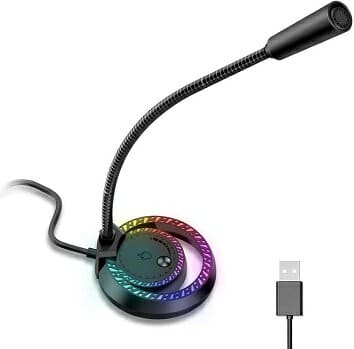 New Karaoke Recording Live Broadcasting Game Live Broadcast Myr With The Microphone Usb Microphone Volume Adjustment Possibility Condenser Microphone Meeting Led Light For The Cable Broadcasting Pc Be Forward Store