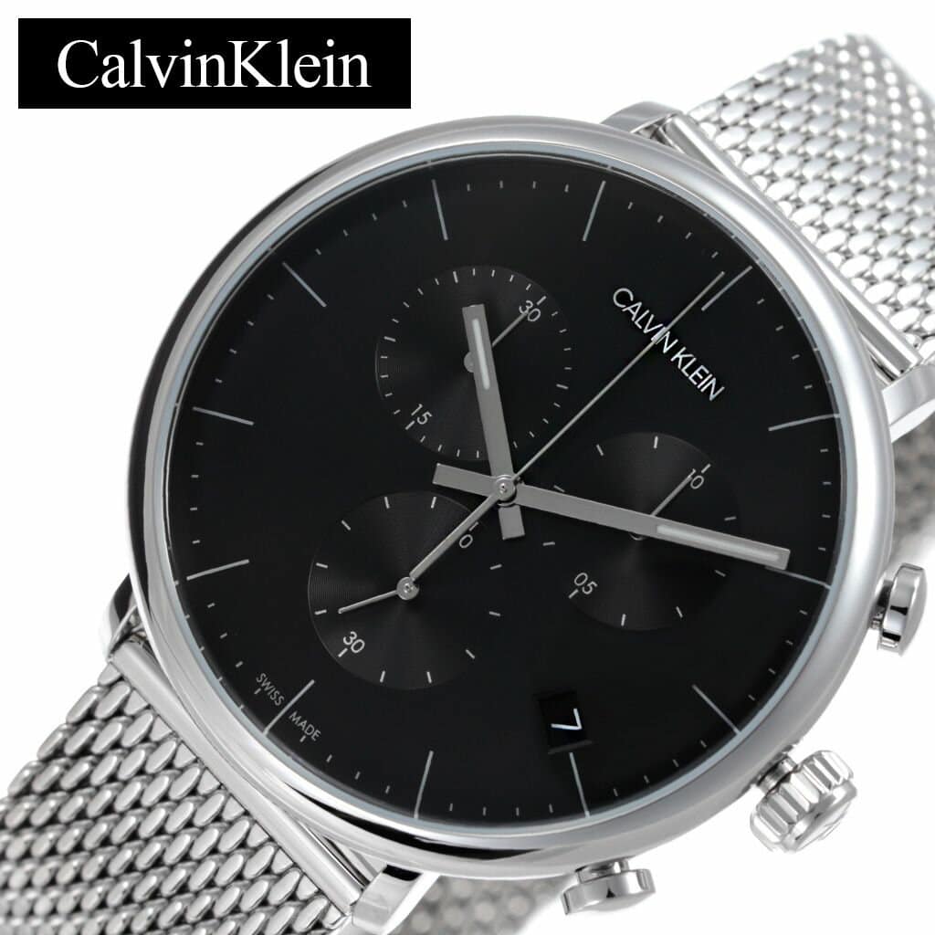 New]Calvin Klein CalvinKlein clock high noon High Noon mens Black K8M27121  [ analog ck sea Kay simple master husband] [ ] - BE FORWARD Store