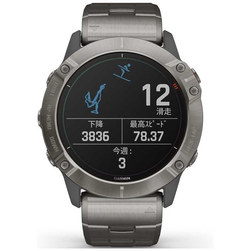 華麗 Dual Pro 6X fenix GARMIN Power Black Ti - 腕時計(デジタル)