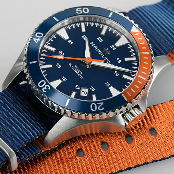 New]Hamilton formula HAMILTON Khaki Navy Khaki Scuba khaki Navy scuba  automatic Automatic winding 40.00MM textile belt blue X blue H82365941 mens  waterproofing - BE FORWARD Store