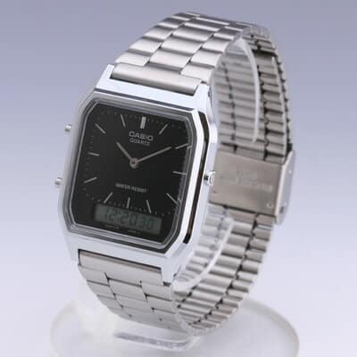 New]CASIO Casio AQ-230A-1 mens Ladies unisex Silver analog digital - BE  FORWARD Store