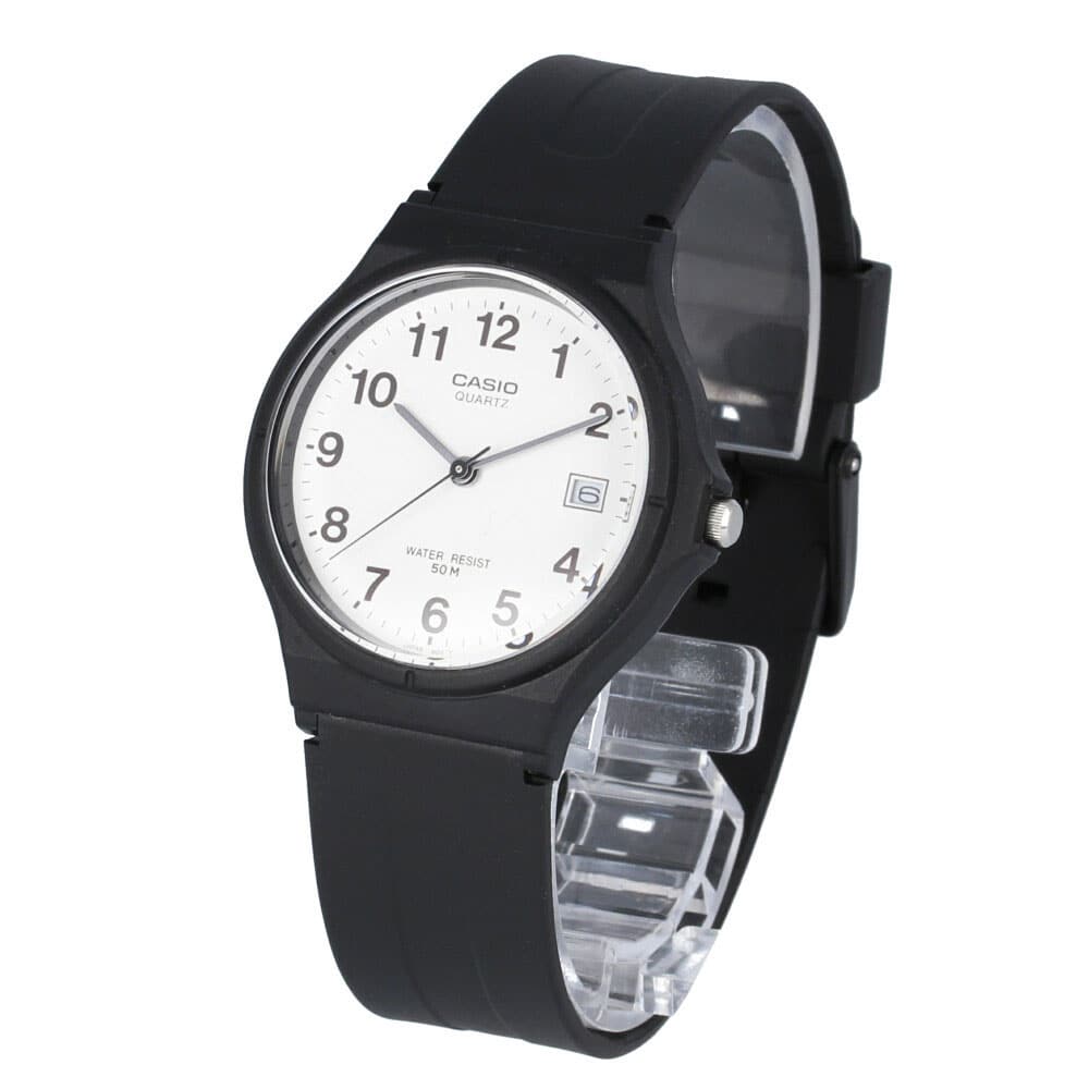 New Casio Casio Casio Standard Clock Unisex Quartz Black White Mw 59 7b Be Forward Store