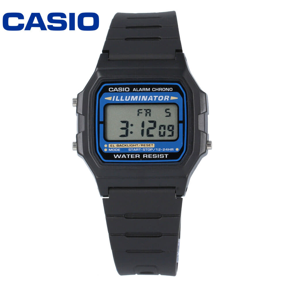 New Casio Casio Casio Standard Clock Unisex Quartz Digital Black F105w 1a Be Forward Store