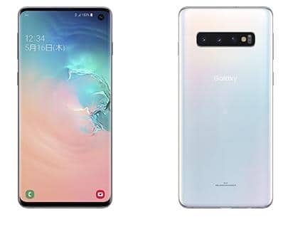 Used A Wi Fi Galaxy S10 SCV41 prism white sim lock cancellation finished SAMSUNG white A rank SIM free smartphone cell phone scv41 WHITE SC V41 SCV41 BE FORWARD Store