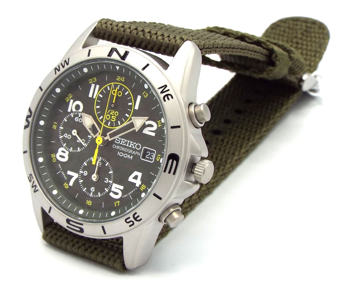 New]It is SEIKO Chronograph military 100m waterproofing mens SEIKO MENS  WATCH CHRONOGRAPH SND377R [there is from indication] - BE FORWARD Store