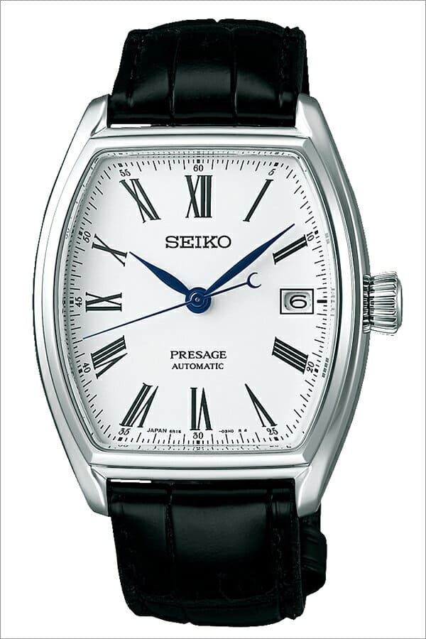 New]SEIKO SEIKO clock SEIKO clock SEIKO Presage PRESAGE mens white SARX051  business office simple classical blue needle Chronograph sill baht no type  leather leather crocodile leather Automatic winding rolling by hand -