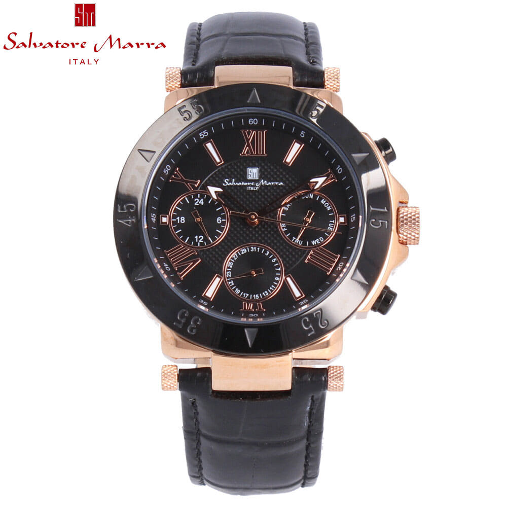 New]SALVATORE MARRA Salvatore Mara clock mens waterproofing quartz