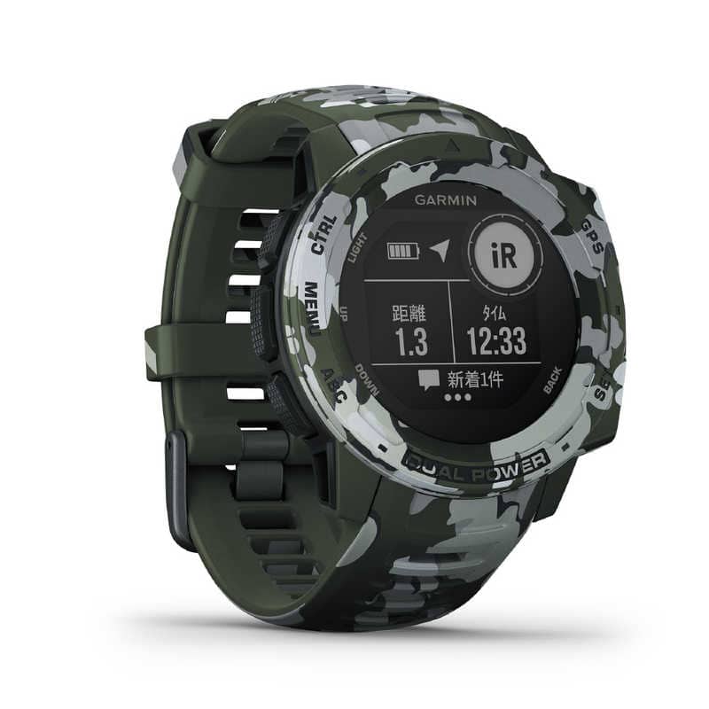 ガーミン ソラー CAMO New]GARMIN Instinct Dual PowerCamo Edition Lichen Camo GARMIN 010
